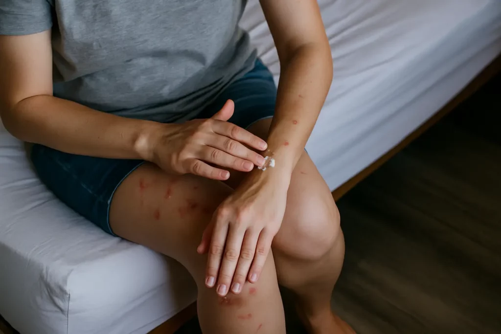 les boutons de punaise de lit