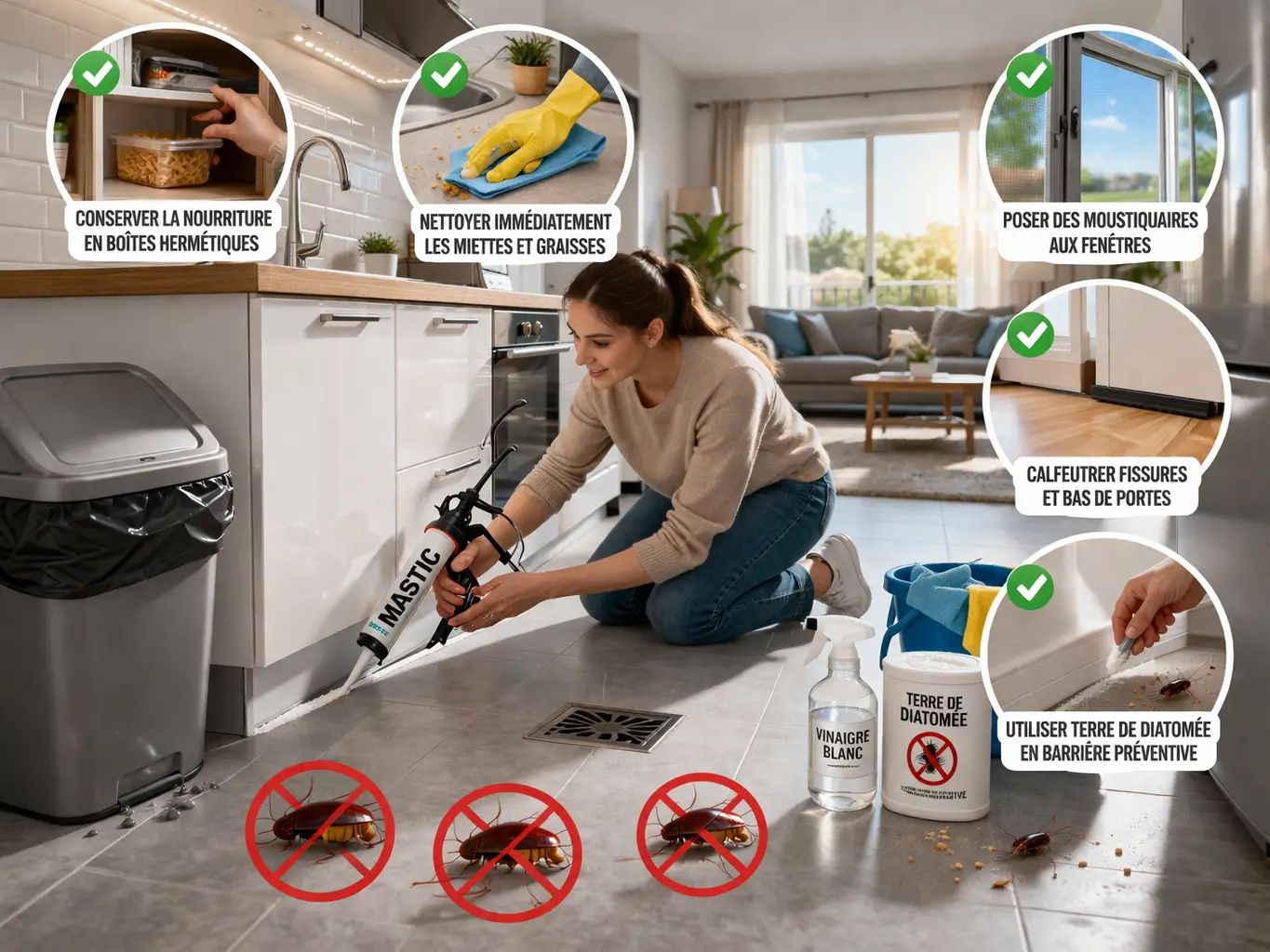 éviter les cafards dans un appartement