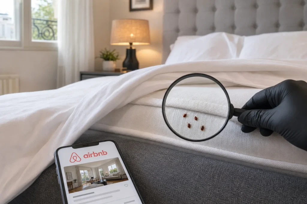 Punaise de lit airbnb