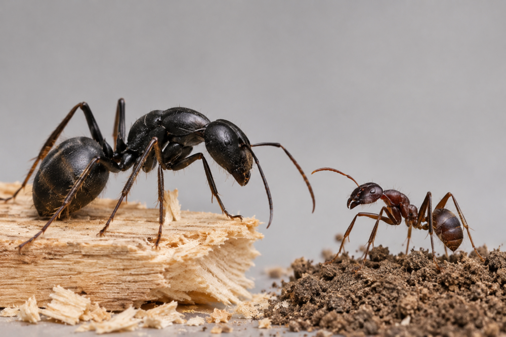 Différence entre fourmis charpentières et fourmis de jardin